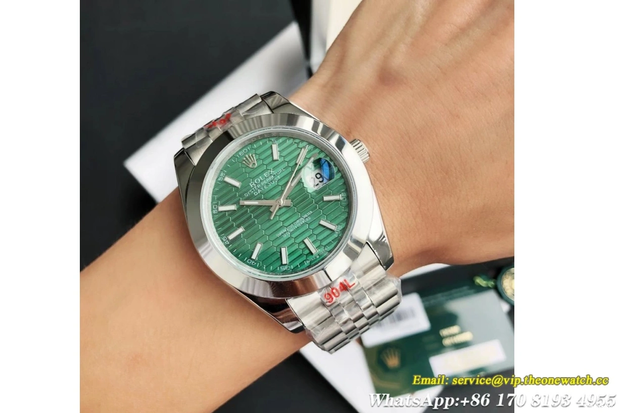 41mm Dial Textured SS Jub GDF SS 126300 MY8215 Datejust Green 0516
